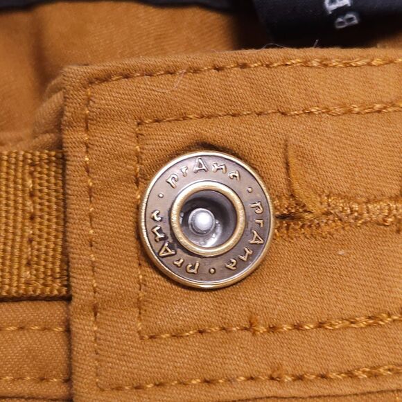 Prana Stretch Zion Hiking Pants Mens 36x32(31) Straight Fit Trail Stretch Orange - Picture 3 of 16